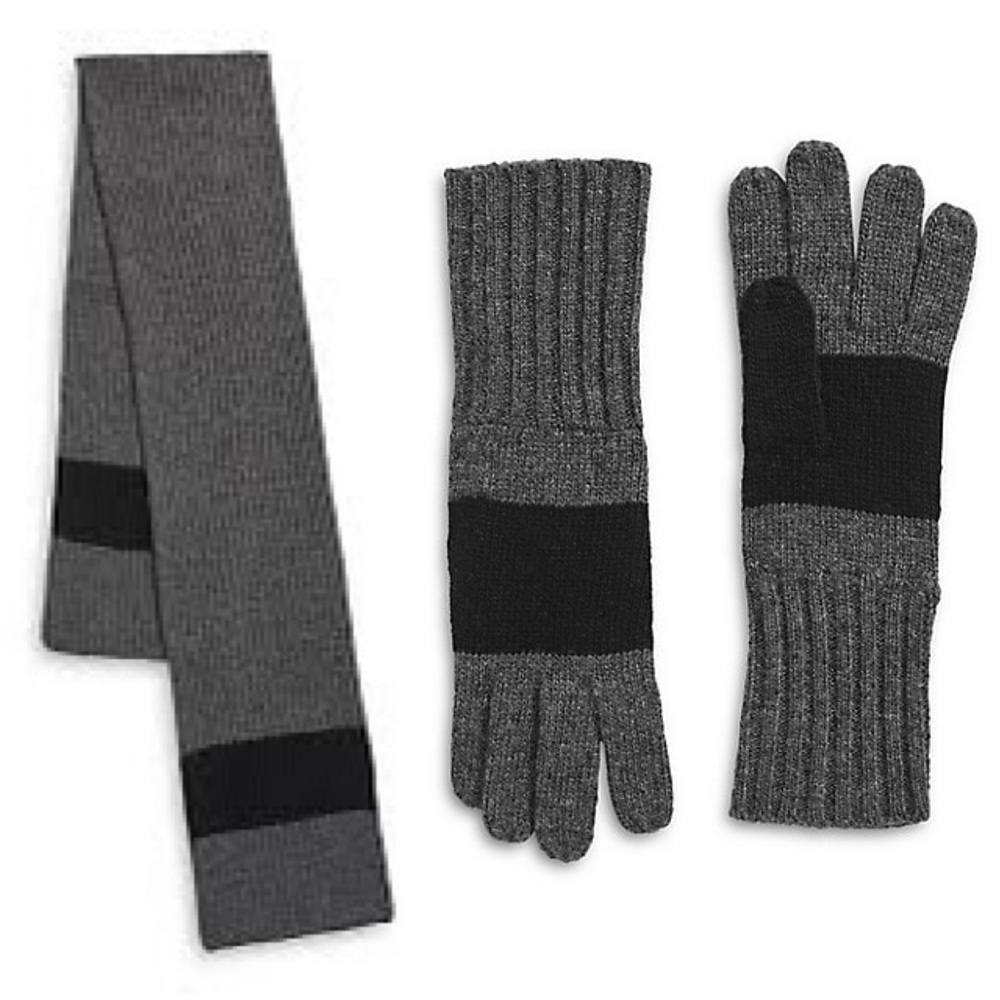 NWT 🇨🇦🇨🇦HBC Stripes Silver lake scarf and gloves
